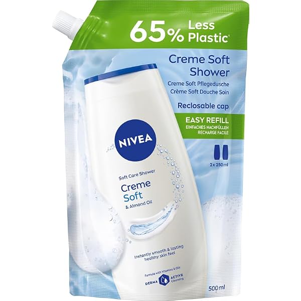 NIVEA Creme Soft Żel pod prysznic z witaminami C i E - opakowanie uzupełniające 500 ml