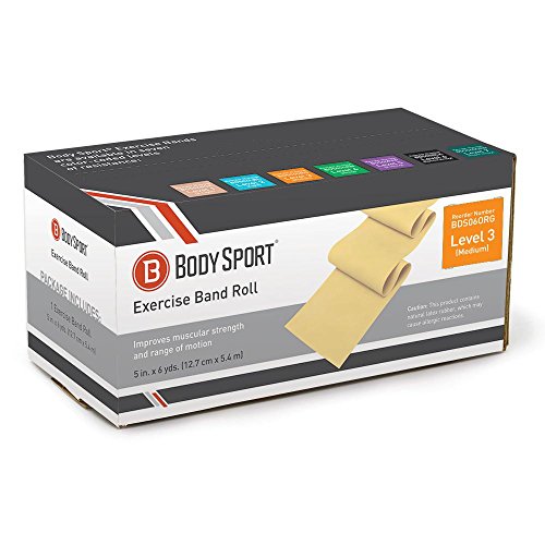Body Sport Medium Resistance Exercise Band, Orange