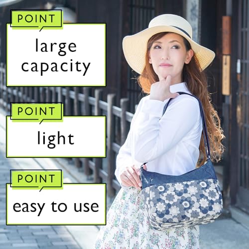Crearekiki Made in Japan Shoulder Bag Women's Lightweight Okayama Denim Margaret Shoulder Mother Birthday Gift DJ-13mus3