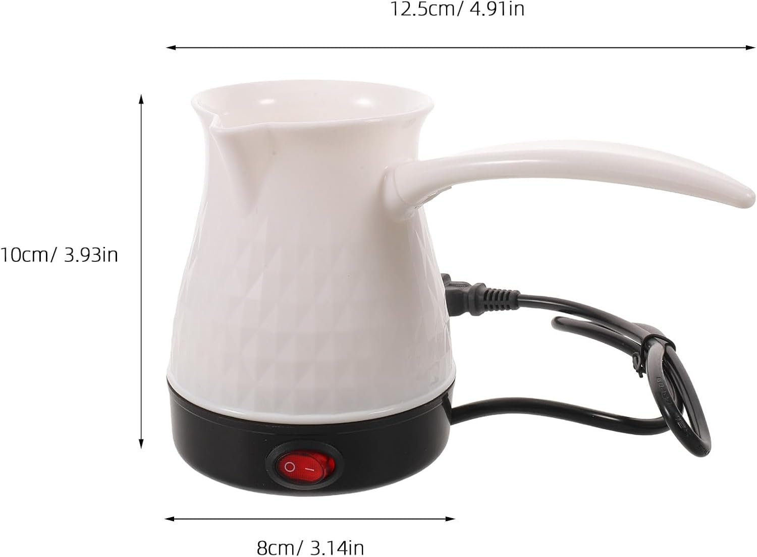 Didiseaon Electric Arabic Coffee Warmer 600w Small Home Coffee Maker with 500ml Stainless Steel Pot and Integrated Heating Base for Family Breakfast