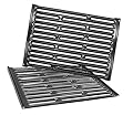 Htanch PG521 (2-Pack) Porcelain Steel Cooking Grid Grates for Weber Spirit E-210, Spirit S 200 & 210, Genesis Silver A, Spirit 500 Gas Grills, 7521 65905 7522 7523 65904 (15" x 22 1/2"Porcelain Steel)