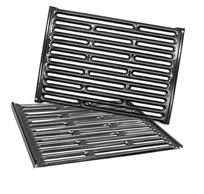Htanch PG521 (2-Pack) Porcelain Steel Cooking Grid Grates for Weber Spirit E-210, Spirit S 200 & 210, Genesis Silver A, Spirit 500 Gas Grills, 7521 65905 7522 7523 65904 (15" x 22 1/2"Porcelain Steel)