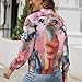 Lovely Ostriches Family Women's Zippered Jacket Long Sleeve Outwear Sweatshirts Jackets Fashion Fall Outfits XS