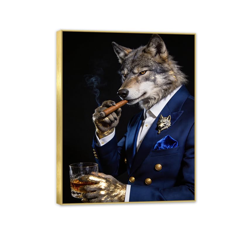 Impression sur toile de loup affiche décorative pour salon et bureau