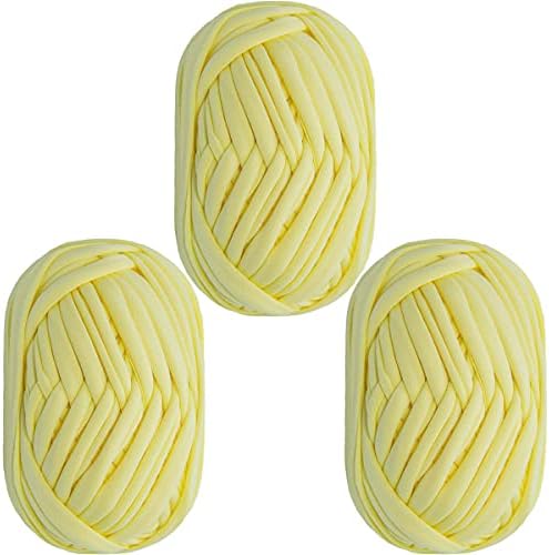 3 Pack Super Soft Weaving Yarn Crochet Thread Thick Chunky T Shirt Yarn for Knitting Blanket Handbag Purse DIY Crafts 300g
