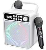 Bluetooth Karaoke Machine with Wireless Microphone - Portable Karaoke Speaker for Adults & Kids with Party Lights