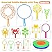 Bubble Wands Set for Kids,17 pcs Assorted Bubble Wands with Tray, Big Bubble Maker Wand for Kids Summer Outdoor Games,Birthday Party,Family Event,Gifts for Bubble Lovers