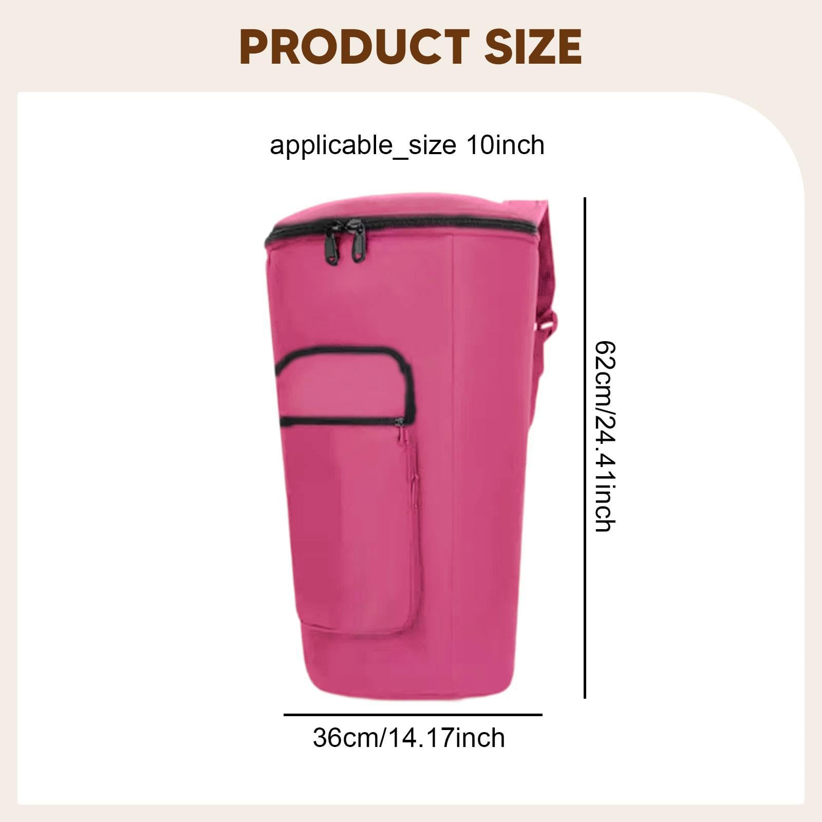 Colcolo Tasche, Rucksack, 12 Zoll, wasserabweisend, stoßfest, mit Tasche, Oxford-Stoff, staubdicht, trendige Tragetasche, afrikanische Trommeltasche