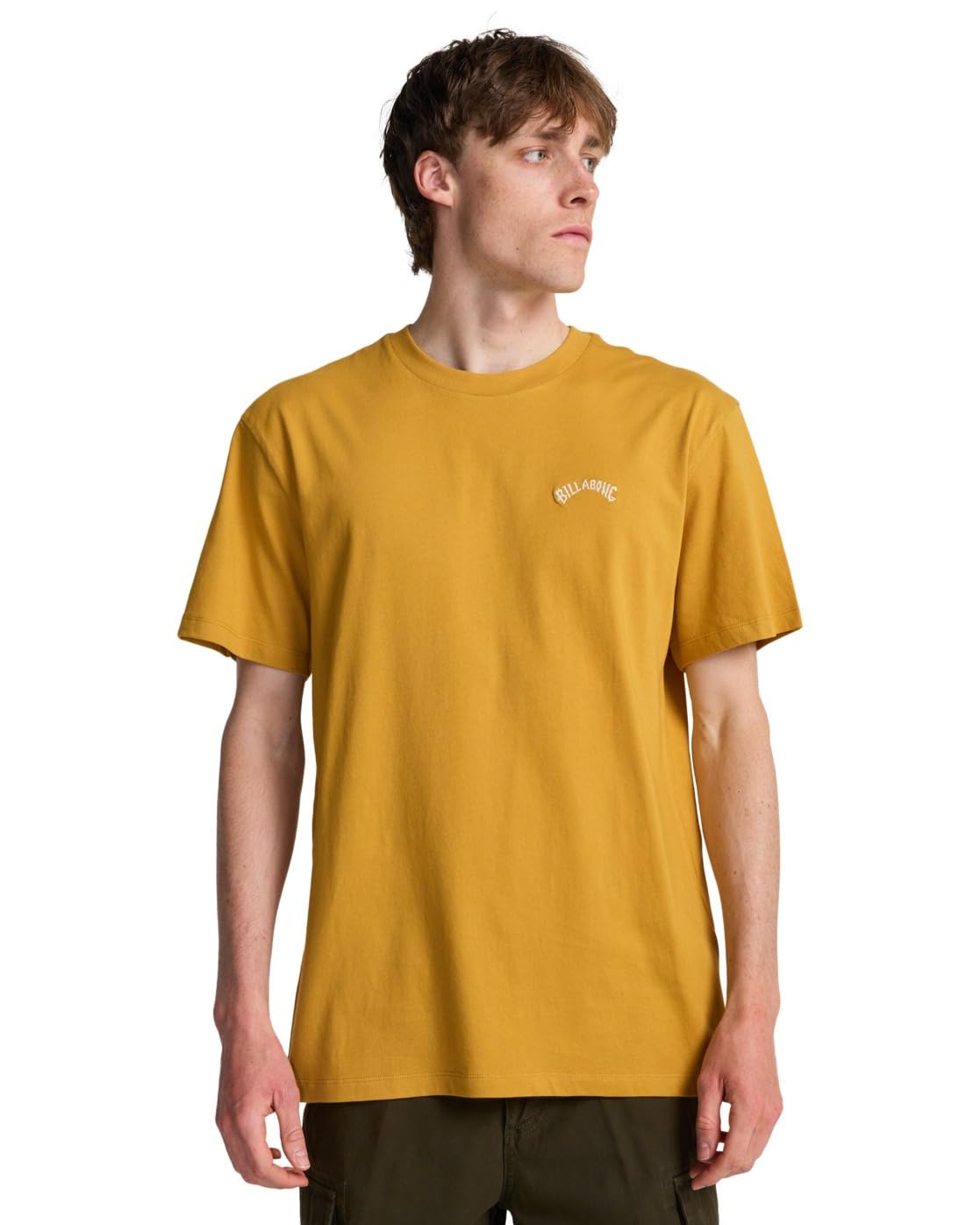 BILLABONG Short Sleeve T-Shirt Arch Crew SS Mens Yellow