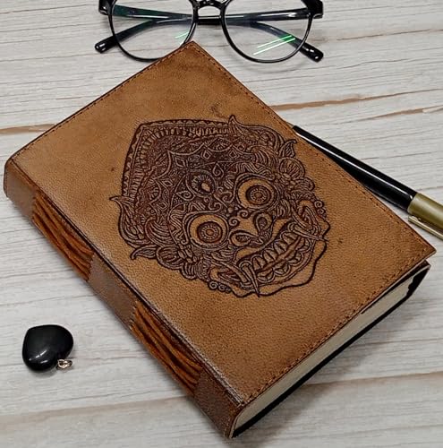 Journal en cuir vintage haut de gamme relief maya balinais