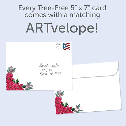 Miniatura 2 de Tree-Free Greetings - Tarjetas de felicitación de temporada - Diseños artísticos - 10 tarjetas + sobres a juego - Hecho en Estados Unidos - Papel