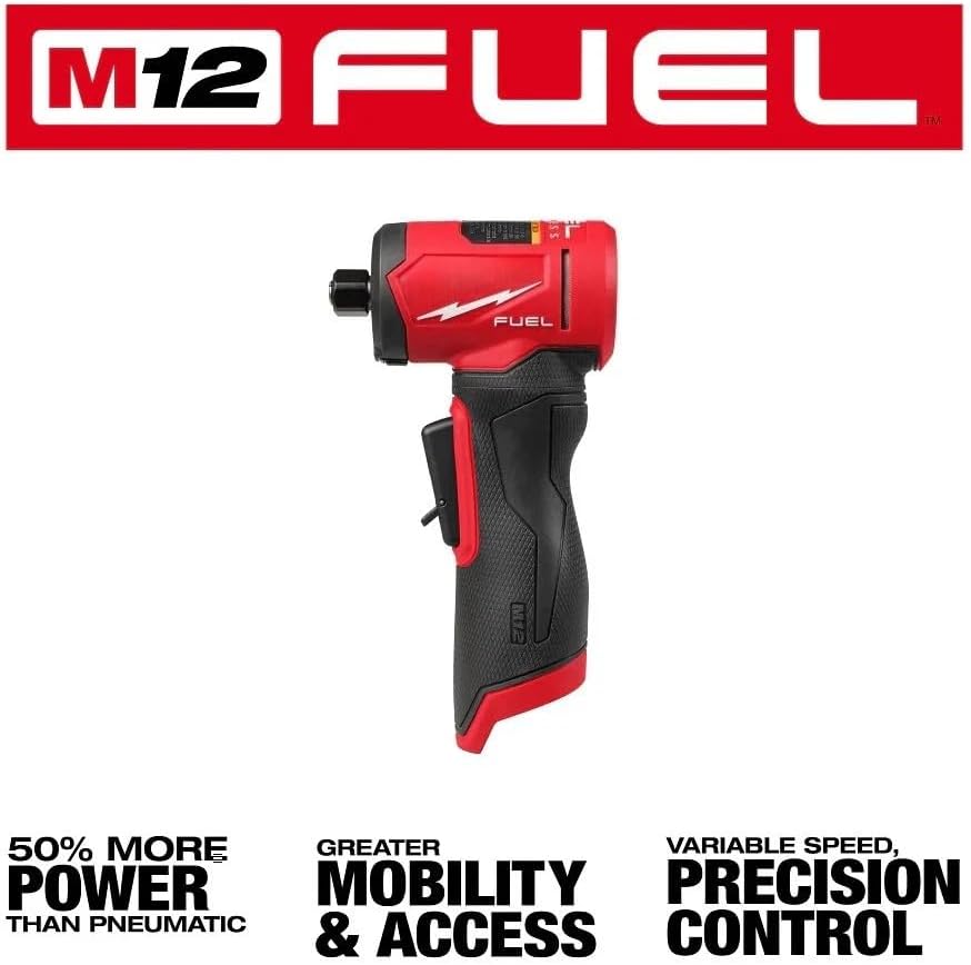3485-20 Cordless Power Die Grinder for Milwaukee M12 Fuel 12V 1/4 Inch Brushless Right Angle Die Grinder - Bare Tool