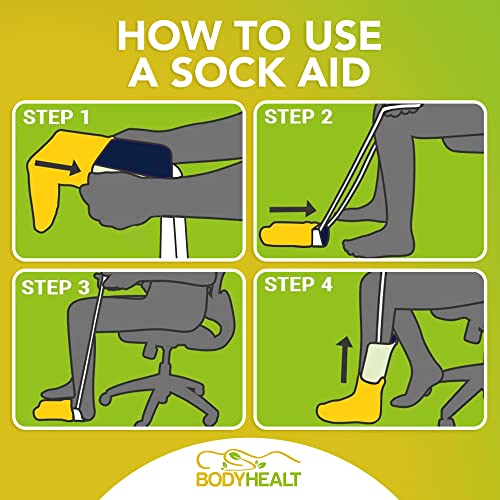 BodyHealt-Flexible-Sock-Aid-Tool-Deluxe-Dressing-Aid-for-Elderly-Disabled-Diabetic-Pants-Assist-for-Pregnancy-Socks-helper-with-Long-Handles-Pulling-Assist-Device-for-compression-stockings