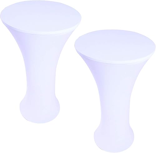 Paquete de 2 manteles de cóctel de 24 x 43 pulgadas, color blanco, para fiestas, bodas, bares