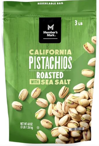 Member Mark Roasted &amp; Salted Pistachios, 48 oz., Resealable Bag