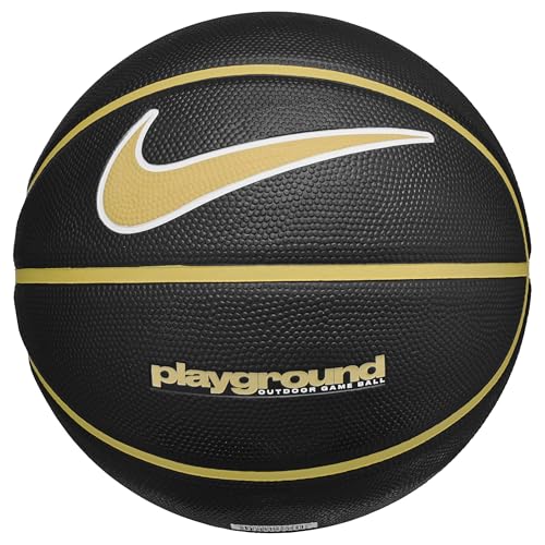 Nike Everyday Playground 8P Graphic Deflated Palle da basket Black/Infinite Gold/White/Infinite Gold 7