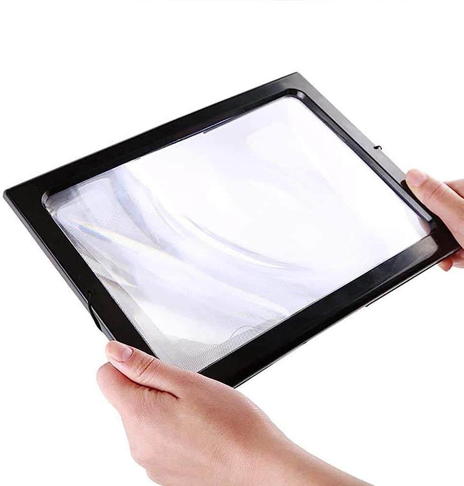 Magnificateur rectangulaire CRODY 3X avec lignes de lecture pliables et 2 LED