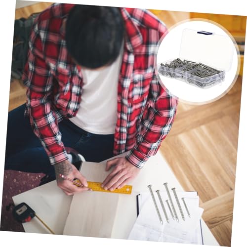 POPETPOP clavos para madera conjunto surtido 460 piezas acero inoxidable 304 variedad de tamaños incluye caja de almacenamiento miniatura 7