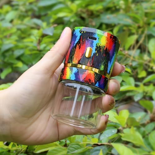 Electric Grinder, Small Spice Grinder Electric Grinders Mini Size 2inx3.5inches with 2pcs 1.7oz/50ml Glass Jar Rechargeable Automatic Small Grinder - Image 8