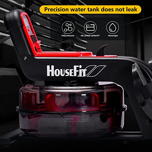 Housefit Water Rower Rowing Machine Row Machine For Home Use Water Resistance Row Machine Exercise With Phone Mount Lcd Digital Monitor #TOP2