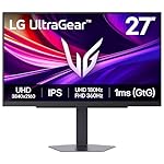 LG 27G810A-B 27-inch Ultragear 4K UHD (3840 x 2160) IPS Gaming Monitor, Dual Mode UHD 180Hz or FHD 360Hz, 1ms, NVIDIA G-Sync, AMD FreeSync Premium, VESA DisplayHDR 400, HDMI 2.1, Black