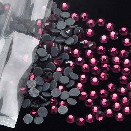 Image of 3000 Pieces Hot Fix Glass Flatback Rhinestones HotFix Round Crystal Gems (Amethyst, SS10)