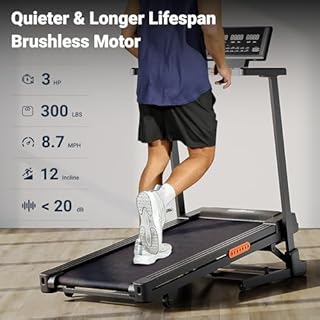 THERUN Treadmill with Incline, 3.0 HP Foldable Treadmills for Home, Brushless Motorized Incline, Treadmill for Home with 0%-12% Auto Incline, 300 LBS Capacity