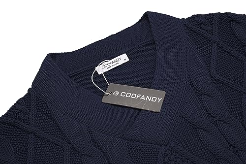 Pull homme col en V chaud coupe ajustée hiver décontracté chic - 5