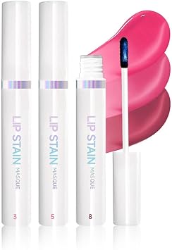 Matte Lip Stain Peel Off Mask - Remove Lip Stain Tattoo, Remove Lip Tint, Long Lasting Waterproof Transfer Resistant Lip Mass Clip Stain Peel Off Lip Gloss 3pcs-03#+05#+08#, 3 Count 1 Pack