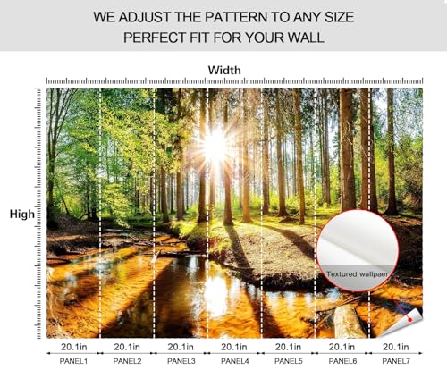 Papier peint intissé forêt 3D pour masquer un mur abîmé - 6
