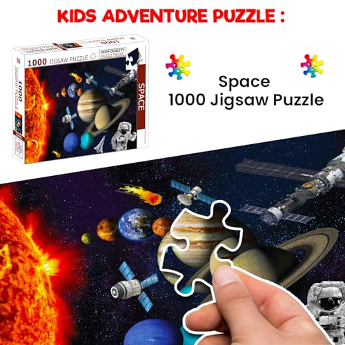 Image of Space Adventure Jigsaw Puzzle - 1000 Piece Puzzle | Galaxy & Astronomy Brain Game | Educational Gift for Puzzle Lovers and Space Enthusiasts