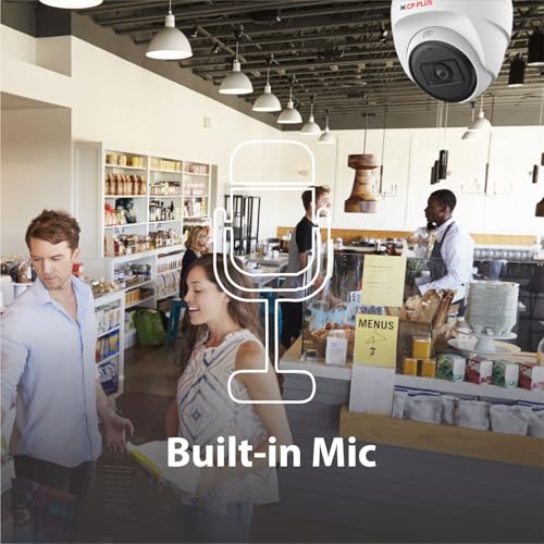 Image of CP PLUS 5MP Dome CCTV Camera | 3.6mm Lens | 30M Smart IR Night Vision | Built-in Mic | DWDR | 2D DNR | BLC | Analog 4-in-1 Output AHD /TVI /CVI /CVBS | Indoor Surveillance Dome Camera | CP-URC-DC51PL3C