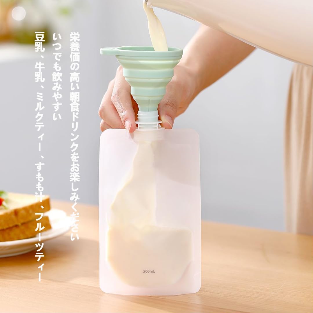 Amazon｜日本 (加熱・冷蔵・冷凍用 200ml 食品注ぎ口袋 30 枚) 袋容器