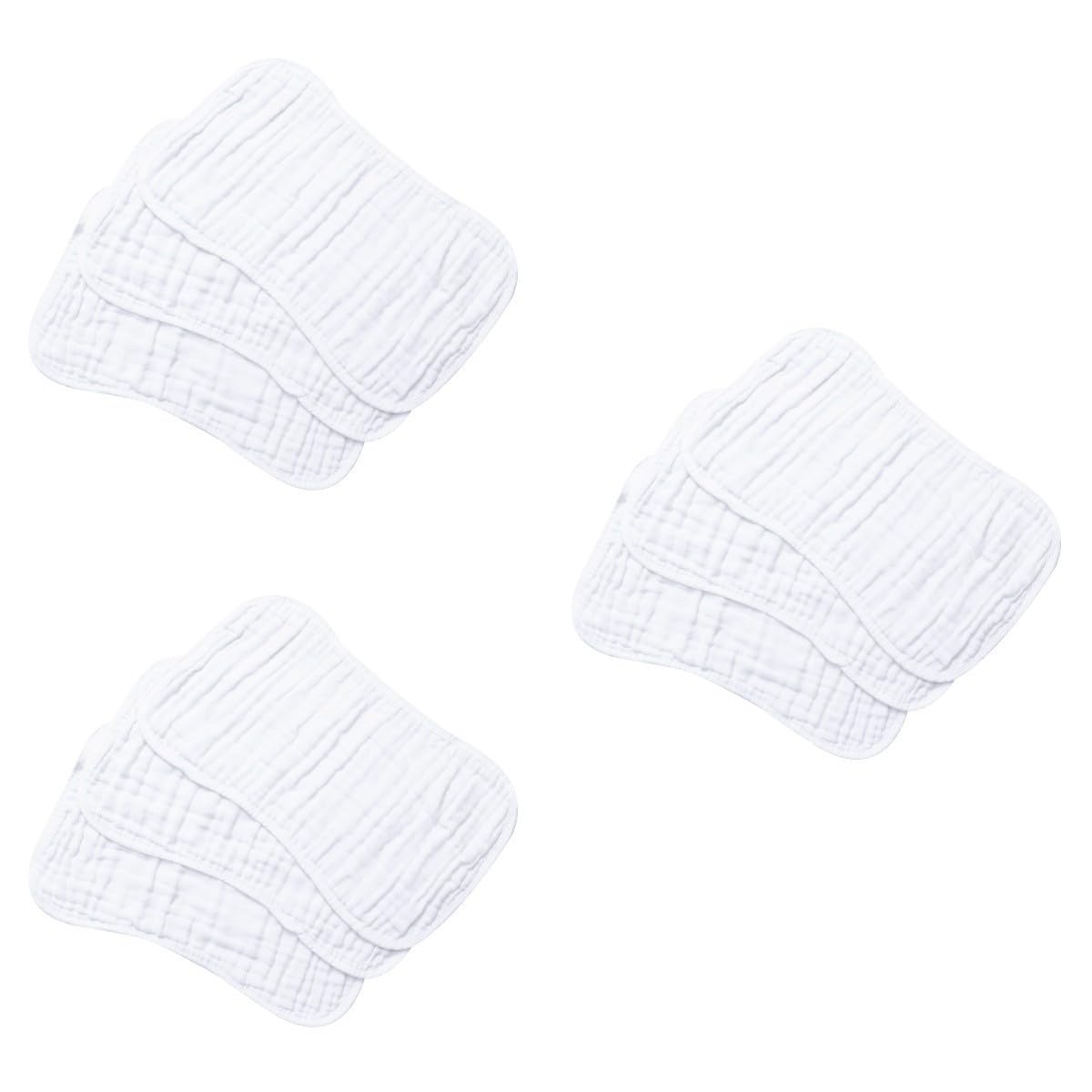 Abaodam 9 Stk Spuckkissen -Lätzchen Lätzchen für Burp Pad Rülpspads -Flanell-Spucktücher bibs babylätzen handtücher Aufstoßen schulterpolster Weiß