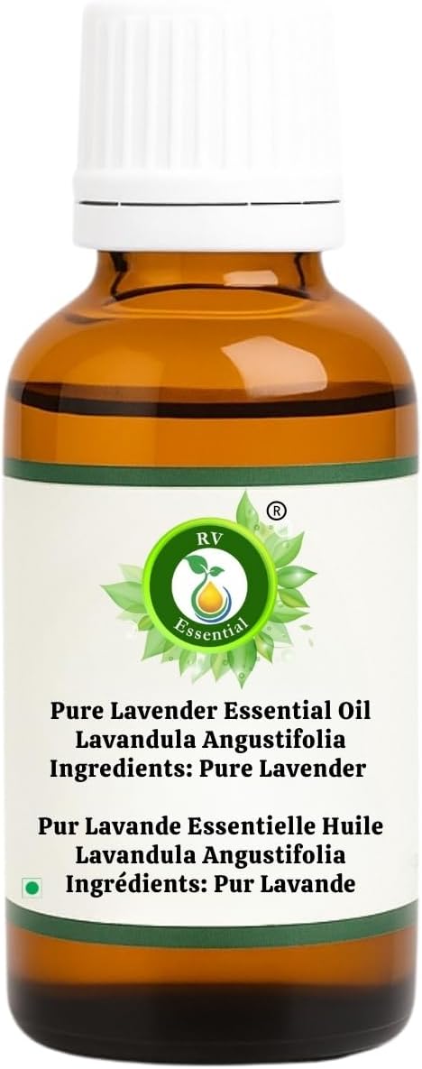 R V Essential Pure Lavender Essential Oil 50ml (1.69oz)- Lavandula Aurantifolia (100% Pure and Natural Therapeutic Grade)