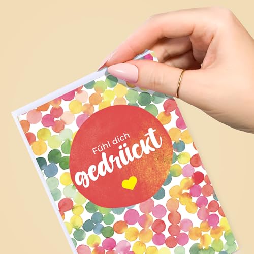 Liebevolles Gastgeschenk – 3x100g Süßes Mikrowellen-Popcorn – Fühl dich gedrückt – Leckeres Mitgebsel für Hochzeit, Geburtstag & besondere Anlässe – vegan & glutenfrei