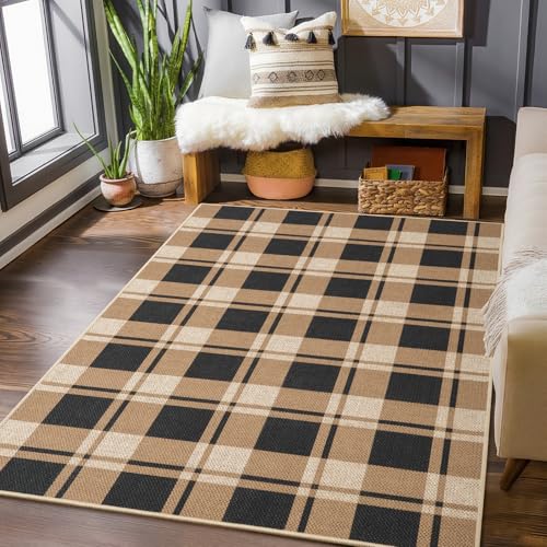 Tapete decorativo AROGAN de yute 3x5 ft miniatura 4