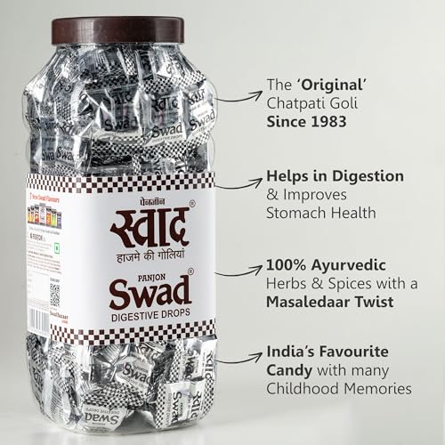 Swad Original & Mixed Flavours Candy, 400 Toffees, 2 Jars x 200 Pc., 350 Gram