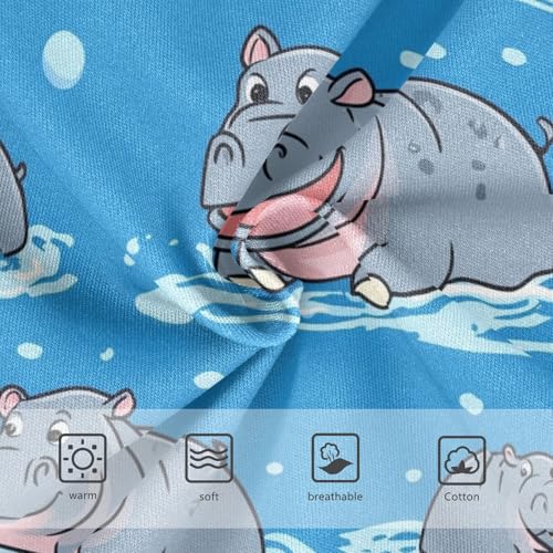 Wusikd Cute Hippopotamus Girls' Underwear Cotton Girls Briefs Soft Toddler Underwear 2T3