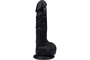 8.5 Inch Ultra Soft Black Dildo