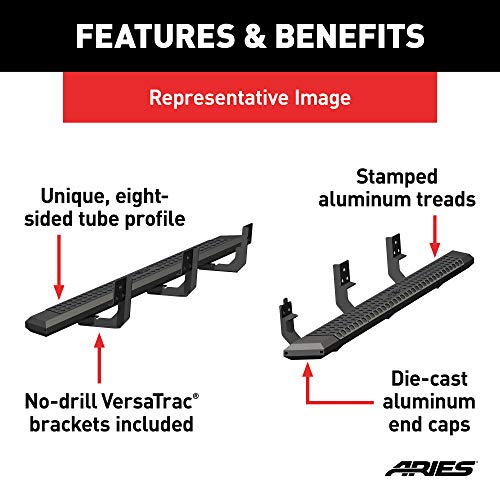 ARIES AdvantEDGE Estribos de Aluminio 85 Pulgadas Negro miniatura 4