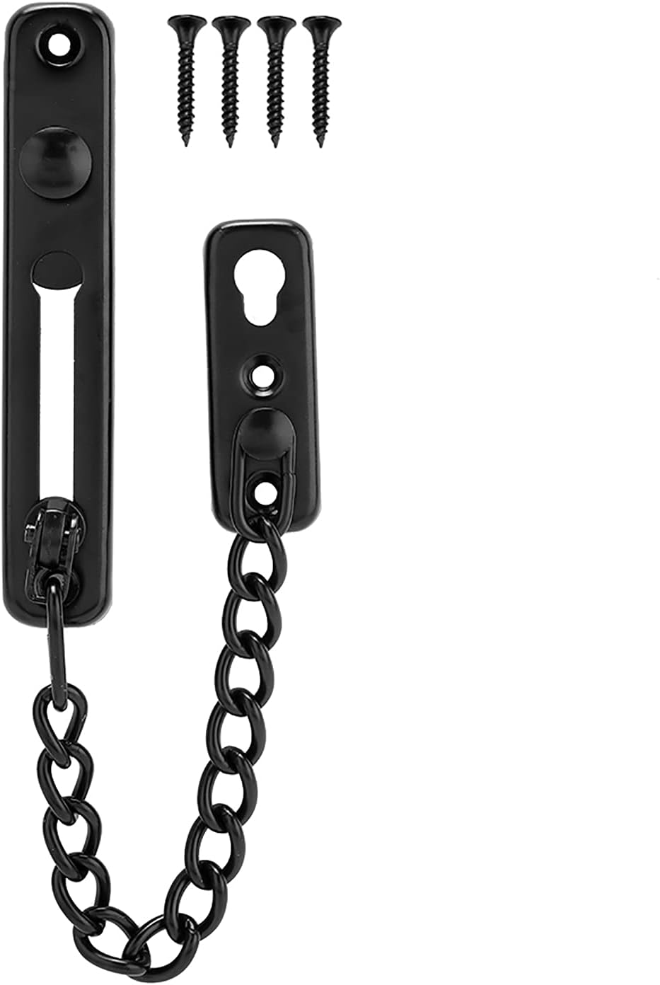 Generic Stainless Steel Chain Lock, Security Guard Anti Theft Door Lock with Thickened Abrasion Proof Design, for Home Hotel Office Wood Metal Door (201 Stainless Steel 19.5x9.8x7.6cm)