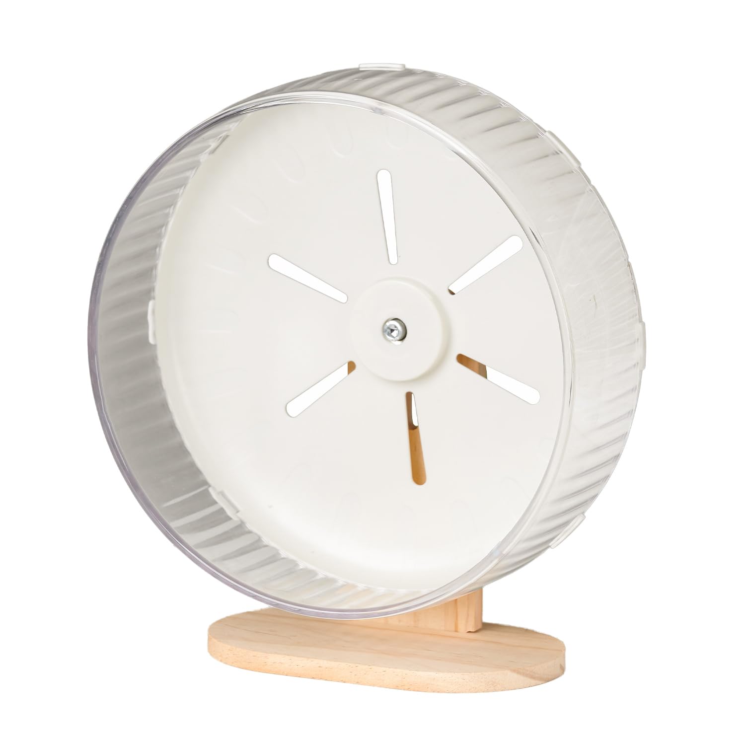 Super Silent Hamster Exercise Wheel with Adjustable Stand, Quiet Spinner Running Wheel for Hamsters, Gerbils, Mice and Other Small Pets (Medium, White) - image 8