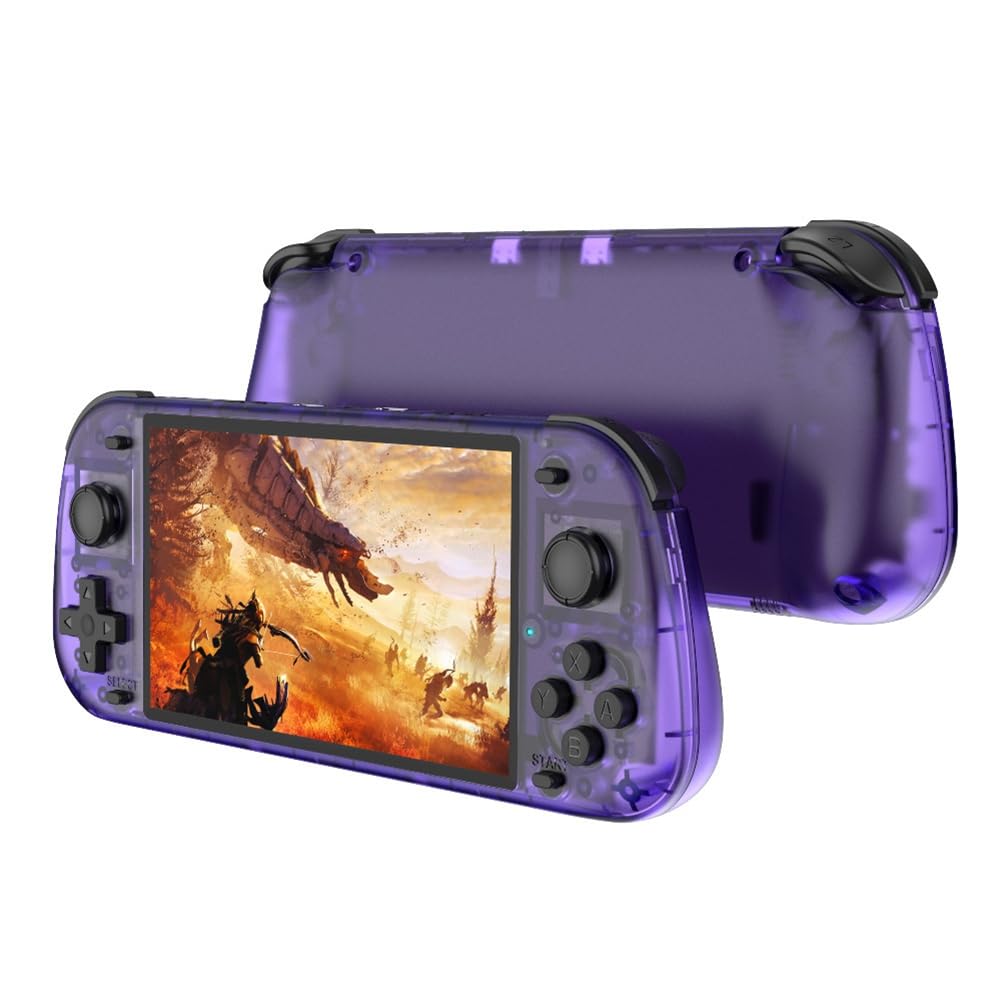 Console di Gioco Portatile retrò R50S da 5,1 Pollici, per Linux, Schermo IPS, Console di Gioco Online per Due Giocatori, 128 GB
