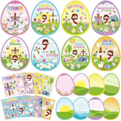 Stickers de Pâques chrétiens pour l'école du dimanche et activités de catéchisme