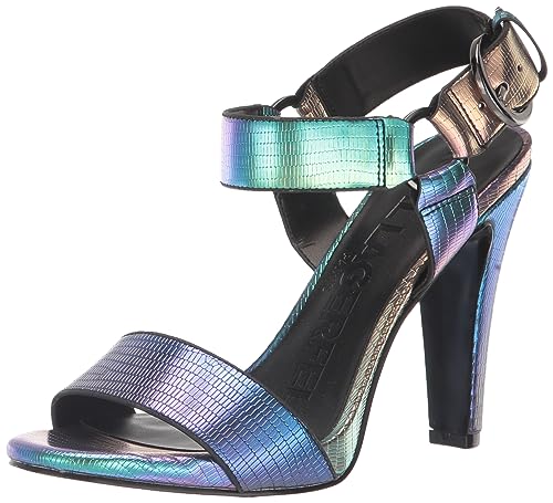 Karl Lagerfeld Paris Women's Leather Cieone Heeled Open-Toe Sandal