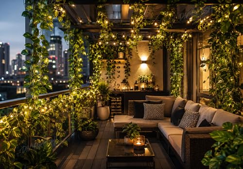 Image of Divyakosh Artificial Hanging Money Plant Creepers for Home Decor, 8 Silk Vines 6 FT, 240 Leaves, Hanging Plant, Decorative Leaves, Money Plant Artificial for Wall Door Balcony