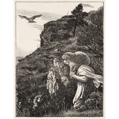 Impression sur toile Le mouton perdu, une œuvre nostalgique de 1864 pour votre foyer