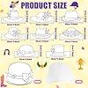 BkeeCten Derby Party Coloring Crowns - 96 Pcs Blank Paper Crowns & Adjustable Elastic Bands Flower Derby Hats Design for Kentucky Derby Birthday Parties Classroom Crafts DIY Activity Horse Race Crown #1