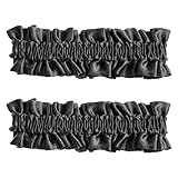 Teaaha 2PCS Roaring 20s Sleeve Garters for Men, Elastic Shirt Sleeve Holders Anti-Slip Shirt Stays Armband Garter Belt Straps Costume for 1920s Mens Costume and Party(Black)